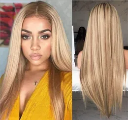 Glueless Lace Front Blond Human Hair Bob Wigs with Baby Hair Preucked 60ブロンドショートブラジルのフルレースWig Virgin Hair2050458