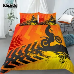 Defina a casa de luxo de luxo 3D Racing Racing Print 2/3pcs Confortável capa de edreca conjuntos de roupas de cama queen e rei Au/eu/EUA tamanho cortinas pura