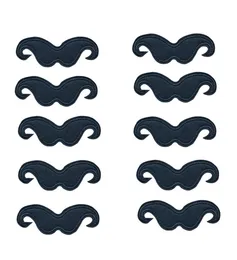 1PCS Black Mustache Embroidery Patches for Clothing Bags Iron on Transfer Applique Patch for Garment Jeans DIY Sew on Embroidery B5818156