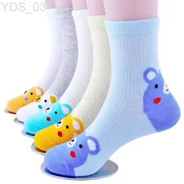 Skarpetki dla dzieci 5 par/Lot Cartoon Siatka Thin Cotton Nowonarn Boy Socks Baby Girl