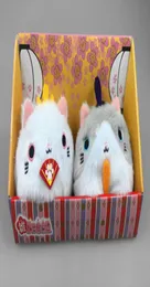 Uppsättning av 2st Neko Atsume Cat Backyard Cat Meow Collection Dango Mochi Plush Box High Quality6629488