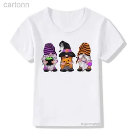 T-shirt koszulka dla chłopców/dziewcząt Śliczne konfucjańskie graficzne graficzne nadruk dla dzieci na Halloween Costume Trend Modne Trend Dziecięcy Tshirty LDD240314