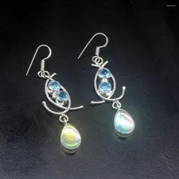 Dangle Earrings GemstoneFactory Big Promotion 925 Silver Amazing Colorful Topaz Nice Jewelry Ladies Gifts Drop 20241999