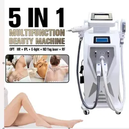 Uso del salone 5 IN 1 IPL laser indolore elight depilazione macchina OPT E leggero ringiovanimento della pelle IPL RF Nd Yag laser depilazione pigmento rimozione delle rughe macchina di bellezza