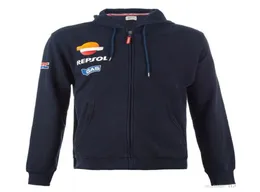 2019 Nuova giacca da moto Felpa per HONDA Racing Team Moto Men039s Sport per felpe con cappuccio Repsol antivento Nero Rosso2108789