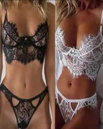 DHL Women Sleepwears Sexy Lingerie Hollow Out Lace Bra Lage Lingerie Outfit Pantie مجموعات كبيرة الحجم من الدانتيل المثير للملابس الداخلية F9645720