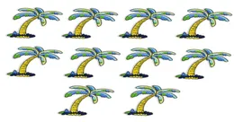 10st Coconut Tree Brodery Patches For Clothing DIY Iron On Etiketter Applique Sewing Accessories Stickers Embroidered Patchwork5423177