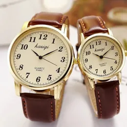 Classic Lovers Watches Men Women Casual Leather Strap Quartz Boy Girl Pair Wristwatch Couple Watch Gift High Quality 240313