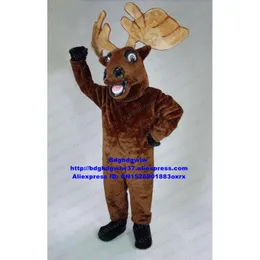 Kostiumy maskotki Brown renifer łosia łosia wapiti caribou alces Mascot Mascot Costume Charakterystyczny impreza Dorna coroczna kolacja ZX1547