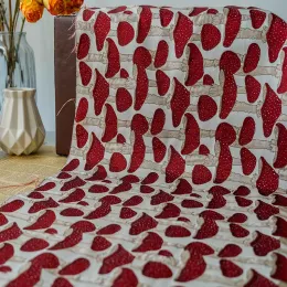 Fabric Cute Mushroom Pattern Yarn Dyed Jacquard Fabric Women's Shirt Dress Decorative Sewing Fabric 50cmx140cm