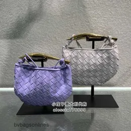 Original Bottegs Venetas SD Jodie Bag Mini Sardine Sheepskin Woven Crossbody Bag för Womenqpad