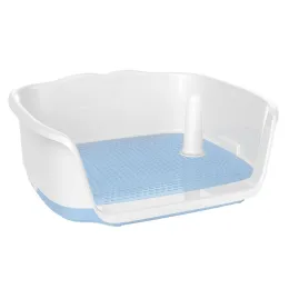 Kutular 1 PC YENİ Plastik Köpek Çiş Çit Eğitimi Tuvalet Köpek Tuvalet ile Sütun Söndürülebilir Temizlik Pet Ürün için Lazımlık Yavru Tepsisi