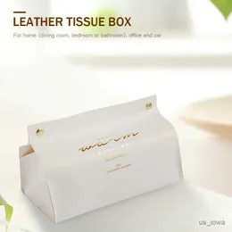 Tissue-Boxen Servietten Praktische einfache Desktop-Serviettenpapierpapierhalter Aufbewahrungsbehälter Haltbarer multifunktionaler Ledergewebebox