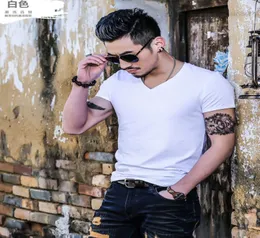 Men039s t camisa moda estendida estilo de rua camiseta roupas masculinas topos camisetas hip hop urbano em branco básico tshirts v ou o neck7709497