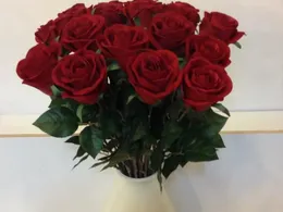 가짜 장미 꽃 분기 인공 꽃 시뮬레이션 싱글 플란넬 로즈 버드 레드 컬러 발렌타인 발렌타인 장미 웨딩 플라워 zz