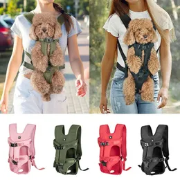 Bolsa para cães de estimação, mochila portátil para viagem, respirável, ajustável, para atividades ao ar livre, suprimentos para transporte de animais de estimação 240309