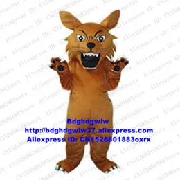 Mascot Costumes Brown Wolf Coyote Jackal Dhole Lynx Catamount Bobcat Mascot Costume Adult Cartoon Session Otwarcie supermarket ZX2398