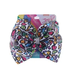 2020 novo 8 polegadas estampa de leopardo jojo siwa arcos meninas grampos de cabelo festa infantil presilhas moda bebê bb clipe acessórios de ar para meninas 7962263