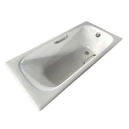 Vasche da bagno Vasca da bagno quadrata per persona singola con ghisa incorporata nel bagno per uso domestico Consegna a goccia Forniture per la costruzione di giardini domestici Dhrjg