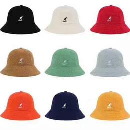 Ball Caps 2024 Kangaroo Kangol Fisherman Hat Sun Hat Sunscreen Embroidery Towel Material 3 Sizes 13 Colors Japanese Ins Super Fire Hat AA 220312 2024