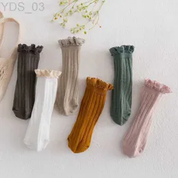 Çocuk SOCKS Yeni fırfırlı kız kız çoraplar örgü çocuklar çorap sevimli dantel fırfırlı ayak bileği kısa çorap nefes alabilen prenses çocuk kız dansı yq240314