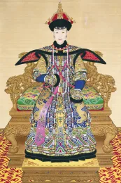 Наклейки, безрамная картина на холсте в китайском стиле, традиционная живопись, императрица, домашний декор, плакаты, настенное декоративное искусство, домашний декор