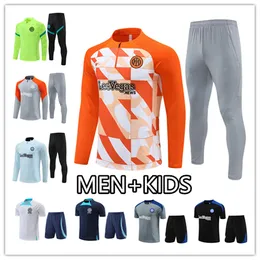 24 25 25 Milan Kids Dorosy Tracksuit 2023 Inter 2024 Milan Football Tracksuit Training Suit Men Soccer Chandal Futbol Chandal Jogging Przeżycie