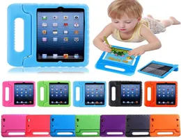 어린이 어린이 핸들 스탠드 EVA 폼 스파프 충격 방지 헤비 의무 친화적 인 태블릿 실리콘 iPad 사례 Apple iPad Mini 2 3 4 5 iPad3086679