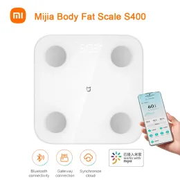 スケールXiaomi Mijiaボディ脂肪スケールS400 Bluetooth 5.0スマートホーム体組成スケール150kg LEDディスプレイデュアル周波数測定