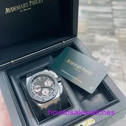 AP-Armbanduhr, schicke Uhr, Royal Oak Offshore-Serie, 26420SO, Keramikkreis-Panda-Platte, automatische mechanische Herrenuhr, 44 mm, Datums- und Zeitfunktion