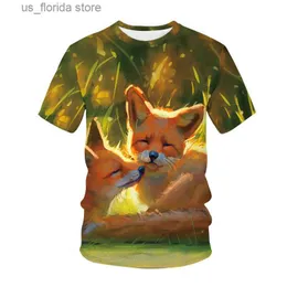 Erkek Tişörtler Kawaii Hayvanlar Es es tişört çocuklar için grafik t-shirt 3d baskı moda gündelik karikatürler üstleri kızlar kızlar ts erkek giyim y240321