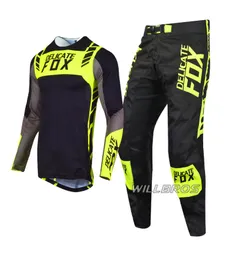 Delicato Fox Mach Jersey Pantaloni Combo Mountain Bicycle Offroad Mens Dirt Bike Tuta da moto Motocross Racing Gear Set5754999