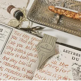 Vintage Pen Nib Shape Metal Page Holder Clip Journal Notebook Decoration Cute Bookmark Planner Accessories 240314