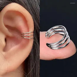 Orecchini con clip per polsino per orecchio moda scalatore per donna senza foro a forma di C stella geometrica avvolgente per cuore clip per cartilagine gioielli