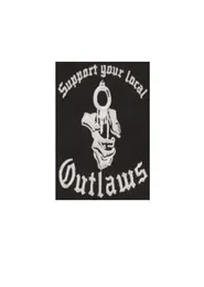 Fashion Support Your Local Outlaws Biker Embroidery Patch Iron On Clothing Jacket Patches Decoration 2442714