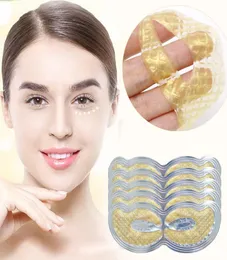 Efero 24k Gold Crystal Collagen Eye Mask Hidratante Eye Masks Colageno Gel Eye Pads DHL 5977147