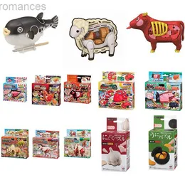 3D Puzzles Original 3D Three Dimensional Puzzle Pig Cattle Tuna Roast Chicken Action Model Animal Anatomy Diagram Puzzle Game Boy Child Toy 240314