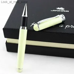 분수 펜 분수 펜 Jinhao 750 Executive Roller Ball Pen 아이보리 흰색 및 실버 문구 사무용품 쓰기 펜 Q240314