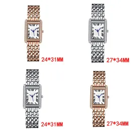 TOP AAA Watch for Ladies Quartz Battery Rectangle Dial Wristwatch High Quality Woman Best Service Montre Femme Vintage Tank Watch Gifts For Par SB070 C4