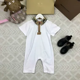 Роскошные комбинезоны для малышей. Детская одежда с короткими рукавами. Размер 52-100. Дизайнерский костюм для новорожденных. Боди для младенцев в клетку с лацканами. 24 марта.