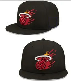 2024 American Basketball „Heat” Snapback Hats 32 Drużyny Luksusowy projektant Hou OKC PHI LAC CASQUETTE SPORT STRAPBACK ZAKRESAJĄCE ZAKRESOWANE CAP A3