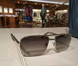 Designer-Sonnenbrillen, Unisex, Modedesigner-Sonnenbrillen, klassische Haltung für Herren, 0259, quadratischer Metallrahmen, beliebte Retro-Avantgarde-Sonnenbrille für den Außenbereich, UV-Schutz 400