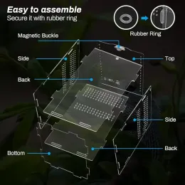 TERRARII DI TERRARIO ALIMENTAZIONE ARBOGERE NANO TRASPARENTRE ACCRITURA ACRILICA DRAGONO RETTILE HABITAT REPTILE CAGE CAGE TARANTULA