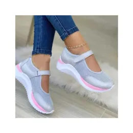 HBP Non Brand 2024 Womens Saled Soled Flying Flying Gropable Disphale Desh Plus Size Size Womens Shoes