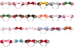 Baby pannband med paljett Big Bow Mouse Ear Elk Horn Christmas Halloween Glitter Boutique for Girl Boy Xmas Elastic Hair Head Band2838634