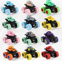 Мини-пластмассовый инерционный полноприводный внедорожный игрушечный автомобиль для детей