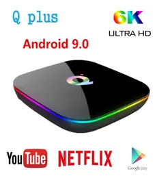Q Plus Smart TV Box Android 90 TV Box 4 ГБ ОЗУ 32 ГБ 64 ГБ ПЗУ 6K H265 USB30 Allwinner H6 T95 s905x38543376