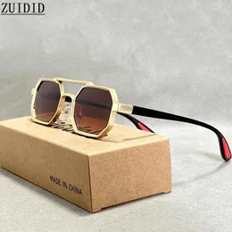Óculos de sol 2024 metal quadrado para homens steampunk mulheres vintage punk moda óculos luxo gafas de sol hombre lunette