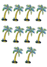 10st Coconut Tree Brodery Patches For Clothing DIY Iron On Etiketter Applique Sewing Accessories Klistermärken broderad lapptäcke5042110