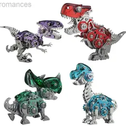 Puzzle 3D Colorato 3D Metallo Serie Piccolo Dinosauro Puzzle Giocattolo Modelli di assemblaggio fai da te Kit Giocattoli staccabili Compleanno Festa di Natale Regalo 240314